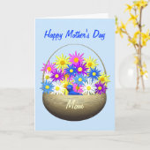 Happy Mthers Day Mama Basket of Daisies Karte (Gelbe Blume)