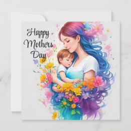 Happy Mthers Day Mama & Child Feiertagskarte