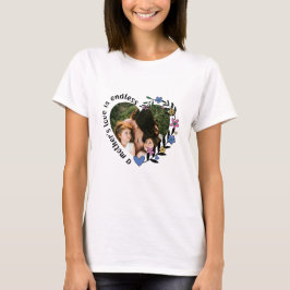Happy Mthers Day Mama Custom Heart Foto T-Shirt