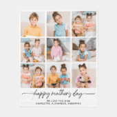 Happy Mthers Day Mama Personalisiert 9 FotoCollage Fleecedecke (Vorderseite)