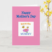 Happy Mthers Day Mommy - Bienen Karte (Gelbe Blume)