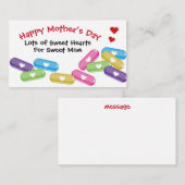 Happy Mthers Day Note Card Mitteilungskarte (Vorne/Hinten)