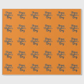 Happy Mthers Day Orange Wrapping Paper Geschenkpapier (Flach)