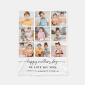 Happy Mthers Day Personalisierte Mama 9 FotoCollag Fleecedecke (Vorderseite)