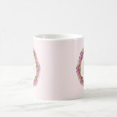 Happy Mthers Day Pink Floral Wreath Kaffeetasse (Mittel)