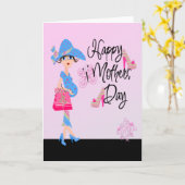 Happy Mthers Day Pregnant Mama Karte (Gelbe Blume)