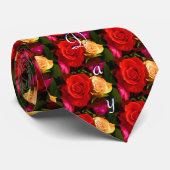 Happy Mthers Day Red Yellow Rose Krawatte (Gerollt)