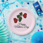 Happy Mthers Day Rose Pappteller (Party)