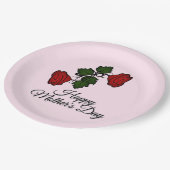 Happy Mthers Day Rose Pappteller (Schrägansicht)
