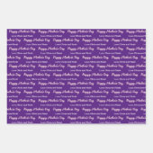 Happy Mthers Day Script Tief Lila Name des Givers Geschenkpapier Set (Vorderseite 2)