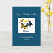 Happy Mthers Day Sister Karte (Gelbe Blume)