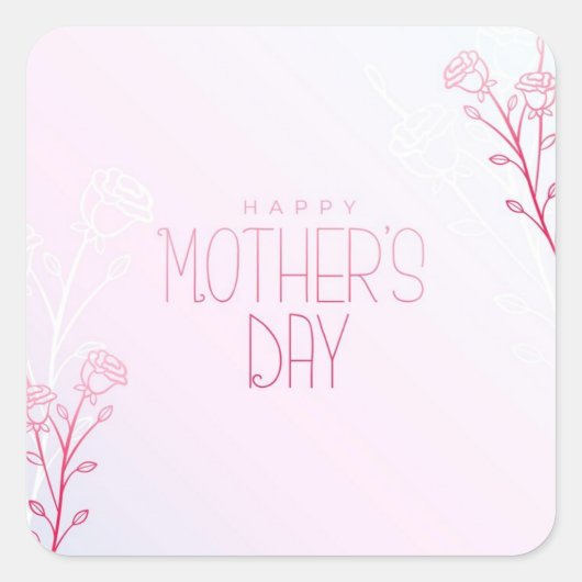 Happy Mthers Day Sticker (Vorderseite)