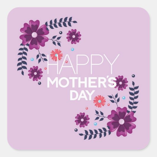 Happy Mthers Day Sticker (Vorderseite)