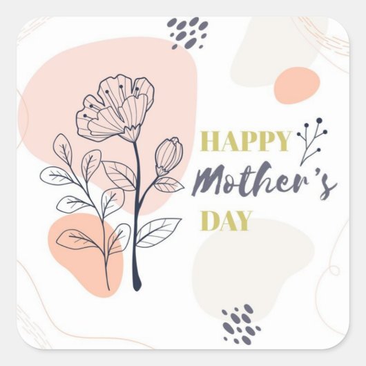 Happy Mthers Day Sticker (Vorderseite)