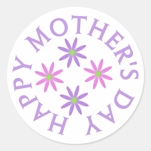 Happy Mthers Day Stickers (Vorderseite)