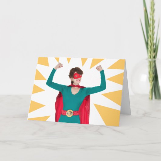 Happy Mthers Day Superhero Spaß Karte (Vorderseite)