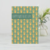 Happy Mthers Day Vintag Florals Karte (Stehend Vorderseite)