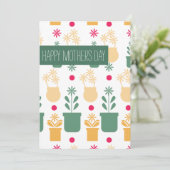 Happy Mthers Day Vintag Florals Karte (Stehend Vorderseite)