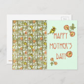 Happy Mthers Day William Morris Print Postkarte (Vorne/Hinten)