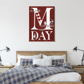 Happy Mthers Day Wrapped Canvas Leinwanddruck (Insitu (Schlafzimmer))