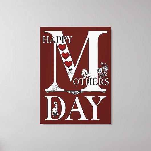 Happy Mthers Day Wrapped Canvas Leinwanddruck (Vorderseite)