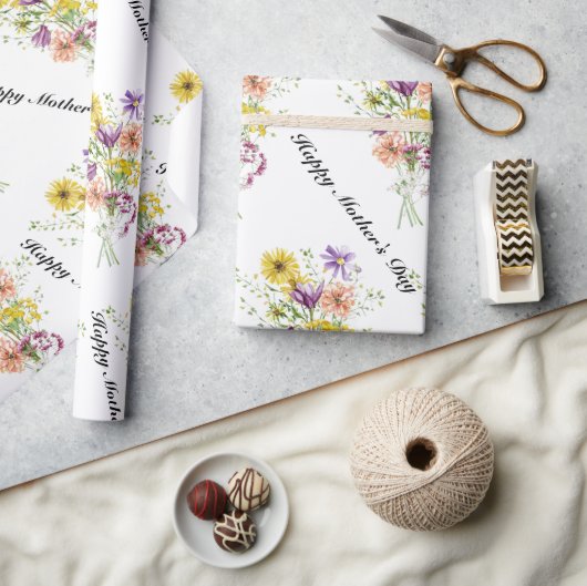 Happy Mthers Day Wrapping Paper Geschenkpapier (Kunsthandwerk)