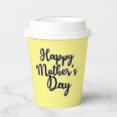 Happy Mthers Day Yellow Pappbecher (Vorderseite)