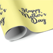 Happy Mthers Day Yellow Wrapping Paper Geschenkpapier (Rolleneckpunkt)