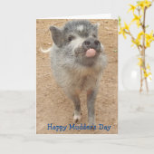 Happy Mudder's Day, Mini Pig Card Karte (Gelbe Blume)