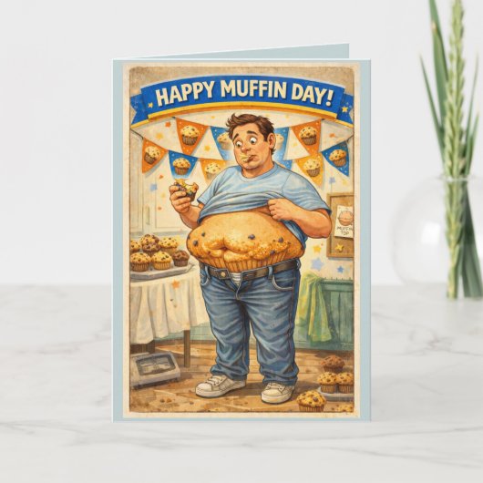 Happy Muffin Day Greeting Card Karte (Vorderseite)