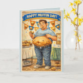 Happy Muffin Day Greeting Card Karte (Gelbe Blume)