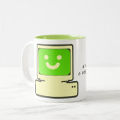 happy mug computer zweifarbige tasse (Vorderseite Links)