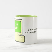 happy mug computer zweifarbige tasse (Mittel)