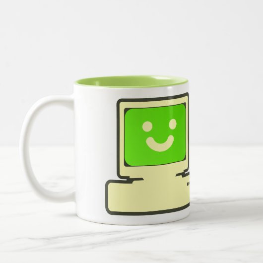happy mug computer zweifarbige tasse (Links)