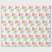Happy Multicolor "Joyful" Personalisierter Urlaub Geschenkpapier (Flach)