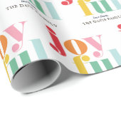 Happy Multicolor "Joyful" Personalisierter Urlaub Geschenkpapier (Rolleneckpunkt)