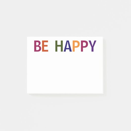 Happy Multicolored 4 x 3 Post-it Klebezettel (Vorderseite)