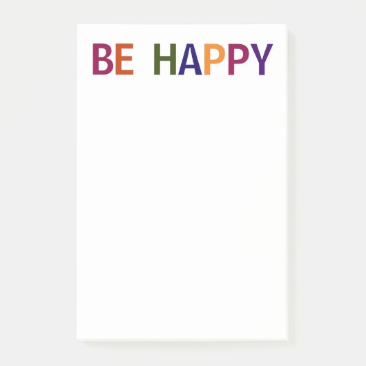 Happy Multicolored 4 x 6 Post-it Klebezettel (Vorderseite)