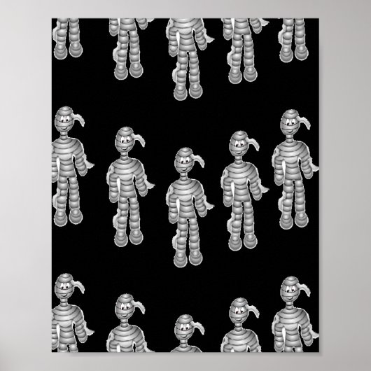Happy Mumien auf schwarz Poster (Vorne)