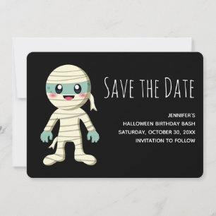Happy Mummy Halloween Monster Save the Date