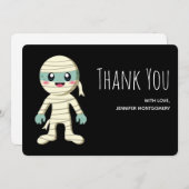 Happy Mummy Halloween Monster Zeichne Dankeskarte (Vorne/Hinten)