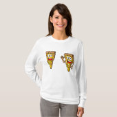 Happy Mushroom Pizza Slices T-Shirt (Vorne ganz)