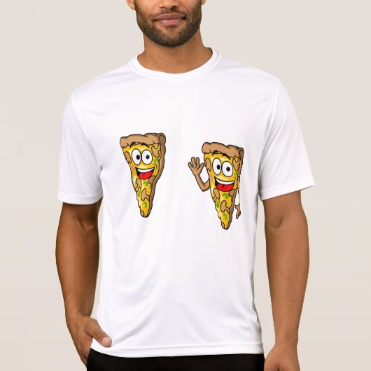 Happy Mushroom Pizza Slices T-Shirt (Vorderseite)