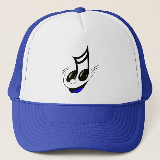 Happy Music Key Hat Truckerkappe (Vorderseite)