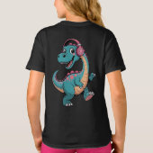 “Happy Musical Dinosaur Cartoon T-Shirt – Kids Fun (Rückseite)