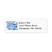 Happy Musical Notes Drehend Music Address Labels (Vorne)