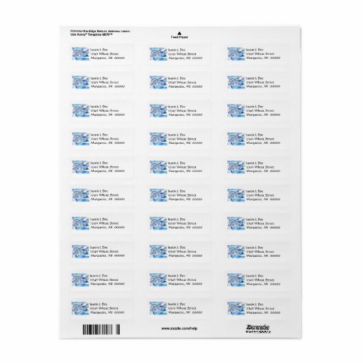 Happy Musical Notes Drehend Music Address Labels (Vorne)