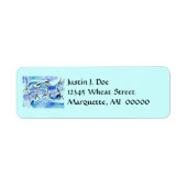 Happy Musical Notes Drehend Music Address Labels (Vorne)
