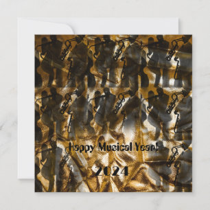 Happy Musical Year 2024 - Jazzmen Muster Einladung