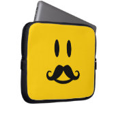 Happy Mustache angepasster Laptop-Ärmel Laptopschutzhülle (Vorne Rechts)